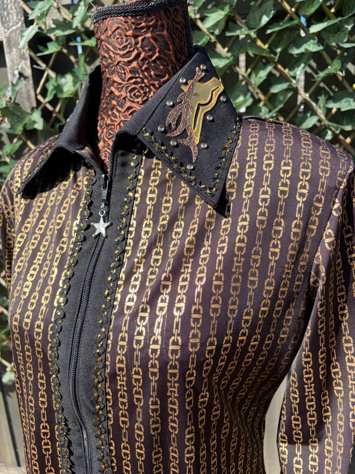 Show blouse zwart goud, Ophalen of Verzenden, Gedragen