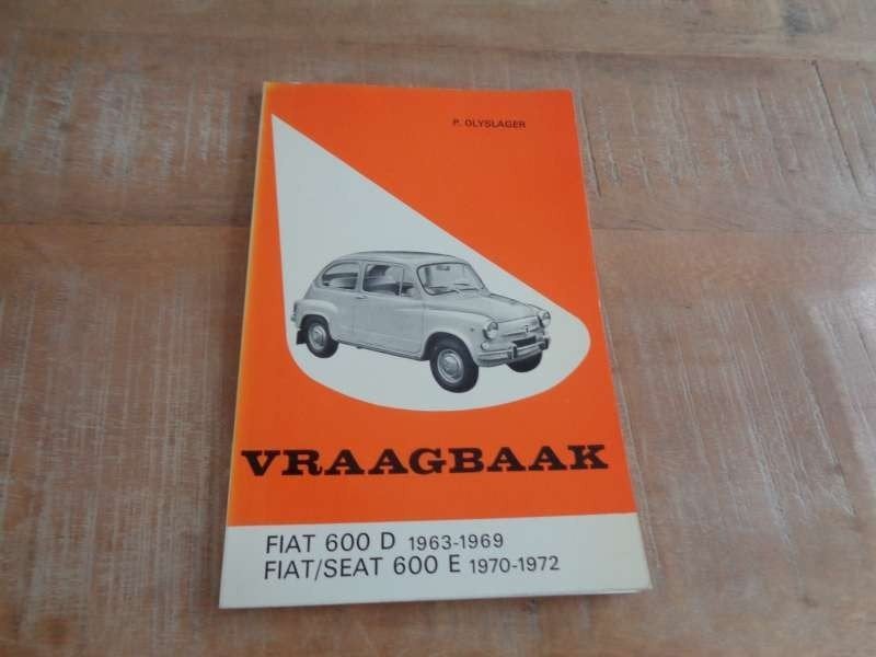 Fiat 600 E - 600 D Vraagbaak Werkplaatshandboek NL 1963-1972, Verzenden, Zo goed als nieuw, Overige merken