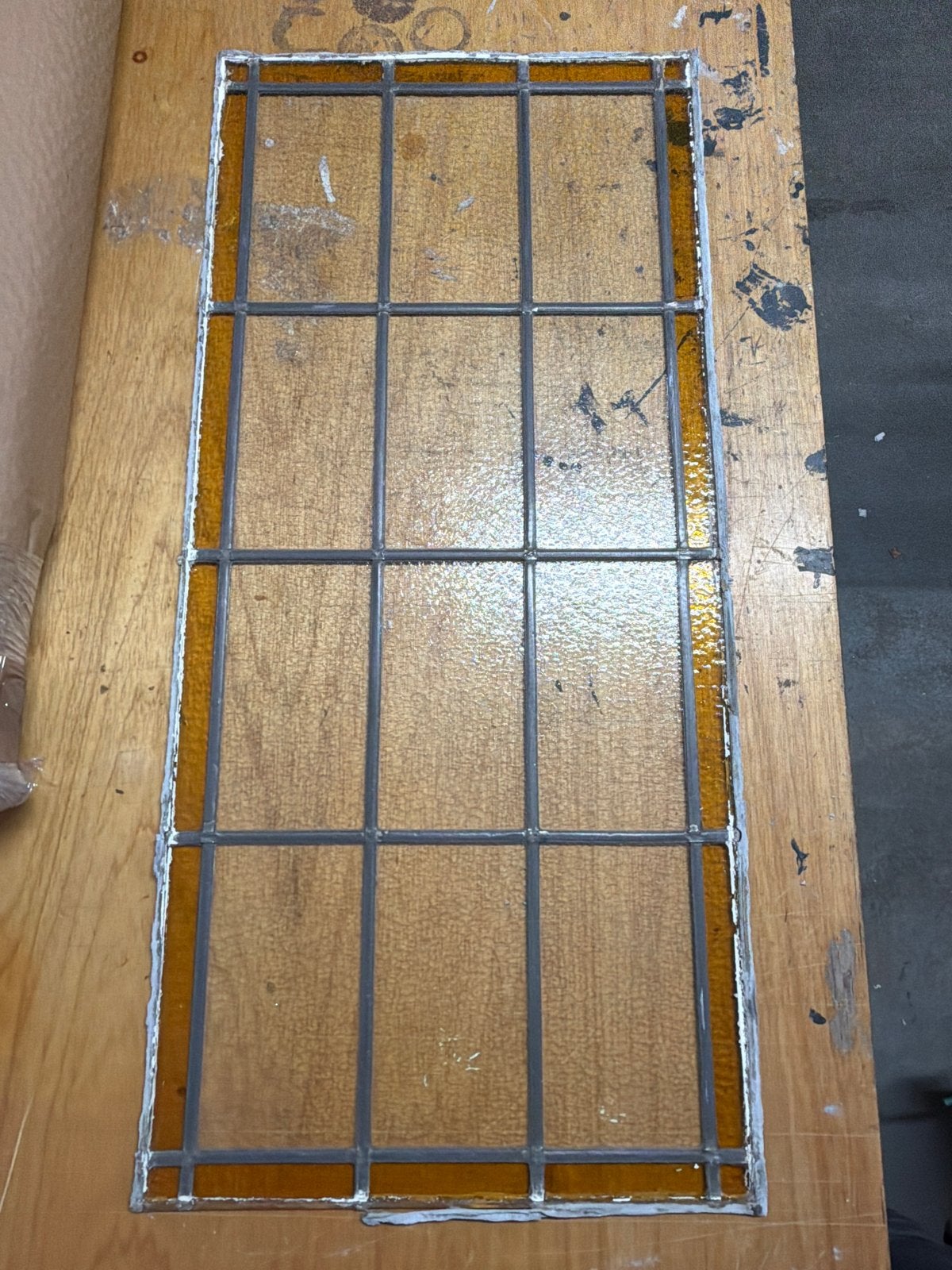 Glas in lood raam 415 x 905 mm, Doe-het-zelf en Verbouw, Ophalen, Gebruikt, Minder dan 80 cm, Glas in lood