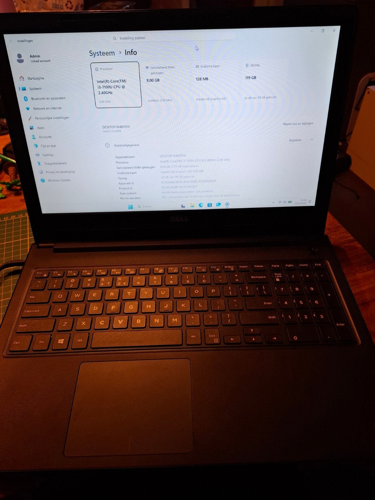 Dell Vostro 15 - Core i3 - 8GB RAM - 128GB SSD - Windows 11, Gebruikt, 2 tot 3 Ghz, 8 GB, Ophalen of Verzenden