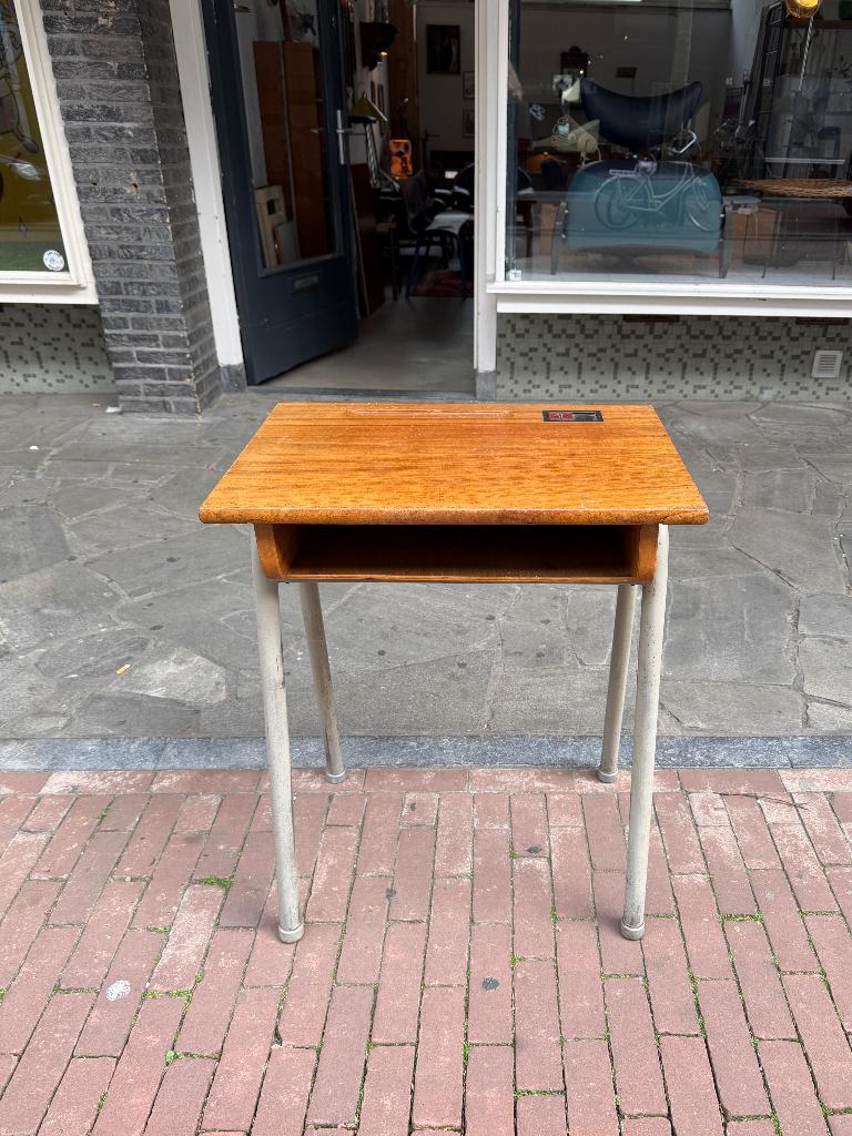 Jaren 50 vintage lessenaar, schooltafel, bureau Frankrijk, Ophalen
