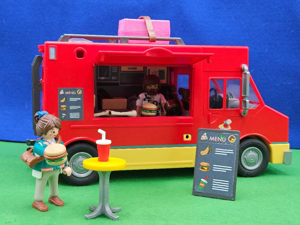 PLAYMOBIL Del’s Food Truck The MOVIE, Gebruikt, Voertuig, Ophalen of Verzenden, Overige series