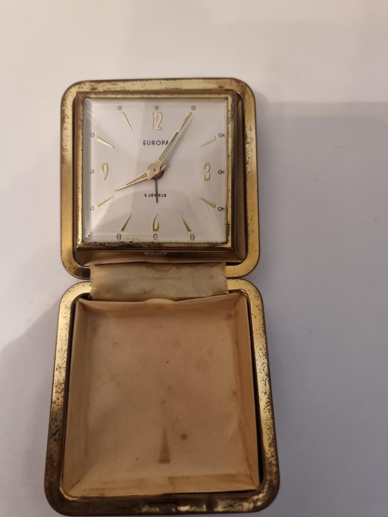 Vintage Europa reiswekker - 2 Jewels, Ophalen of Verzenden