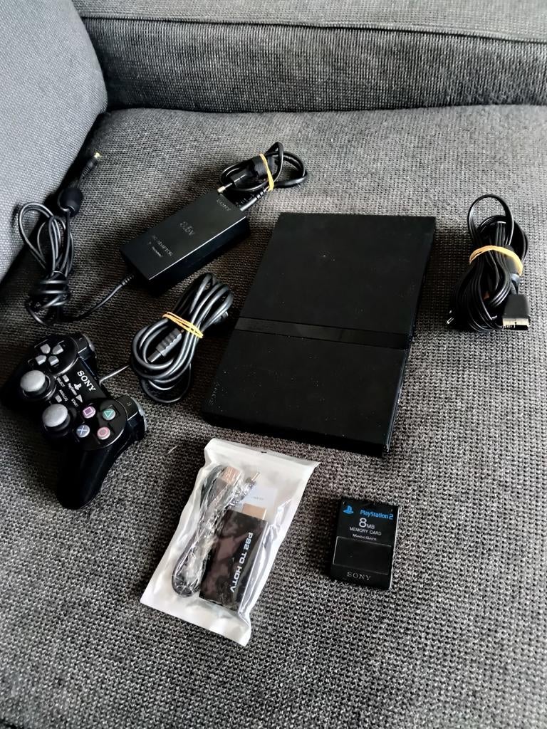 PlayStation 2 Slim met controller en geheugenkaart evt games, Spelcomputers en Games, Spelcomputers | Sony PlayStation 2, Ophalen of Verzenden
