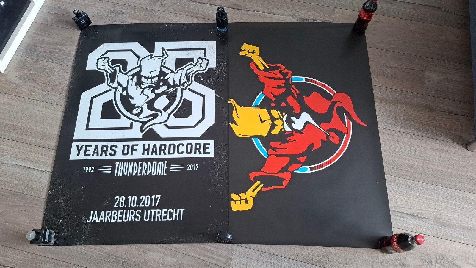 Thunderdome Posters (6 stuks), Verzamelen, Posters, Gebruikt, Muziek, A1 t/m A3, Rechthoekig Staand, Ophalen of Verzenden
