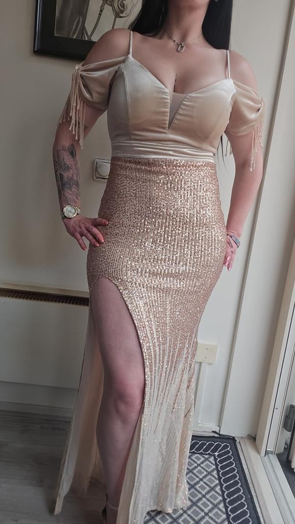 Mermaid Split Dress, Kleding | Dames, Maat 38/40 (M), Galajurk, Overige kleuren, Ophalen of Verzenden