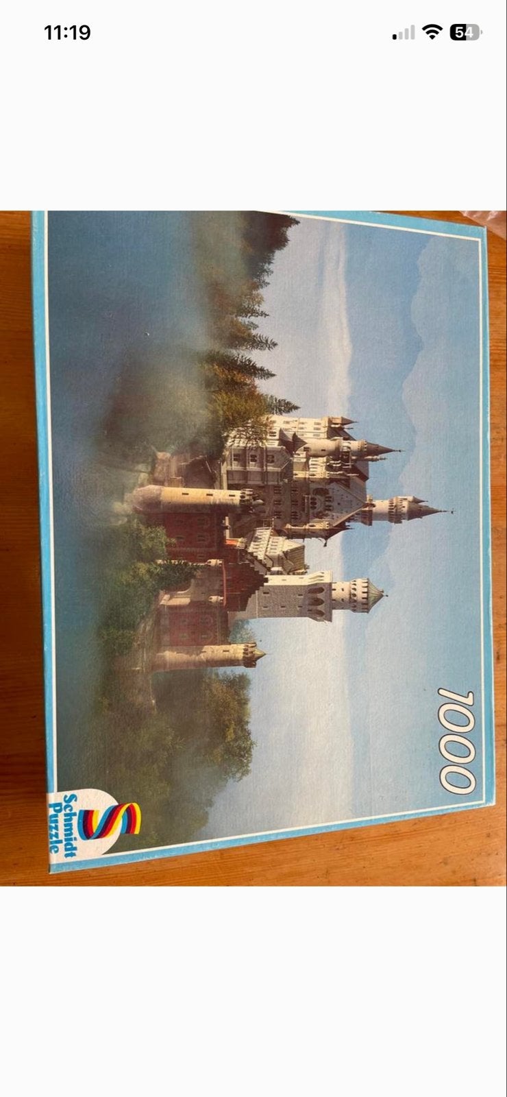 Schmidt Puzzel Neuschwanstein Kasteel 1000 stukjes, Ophalen of Verzenden, 500 t/m 1500 stukjes, Gebruikt, Legpuzzel