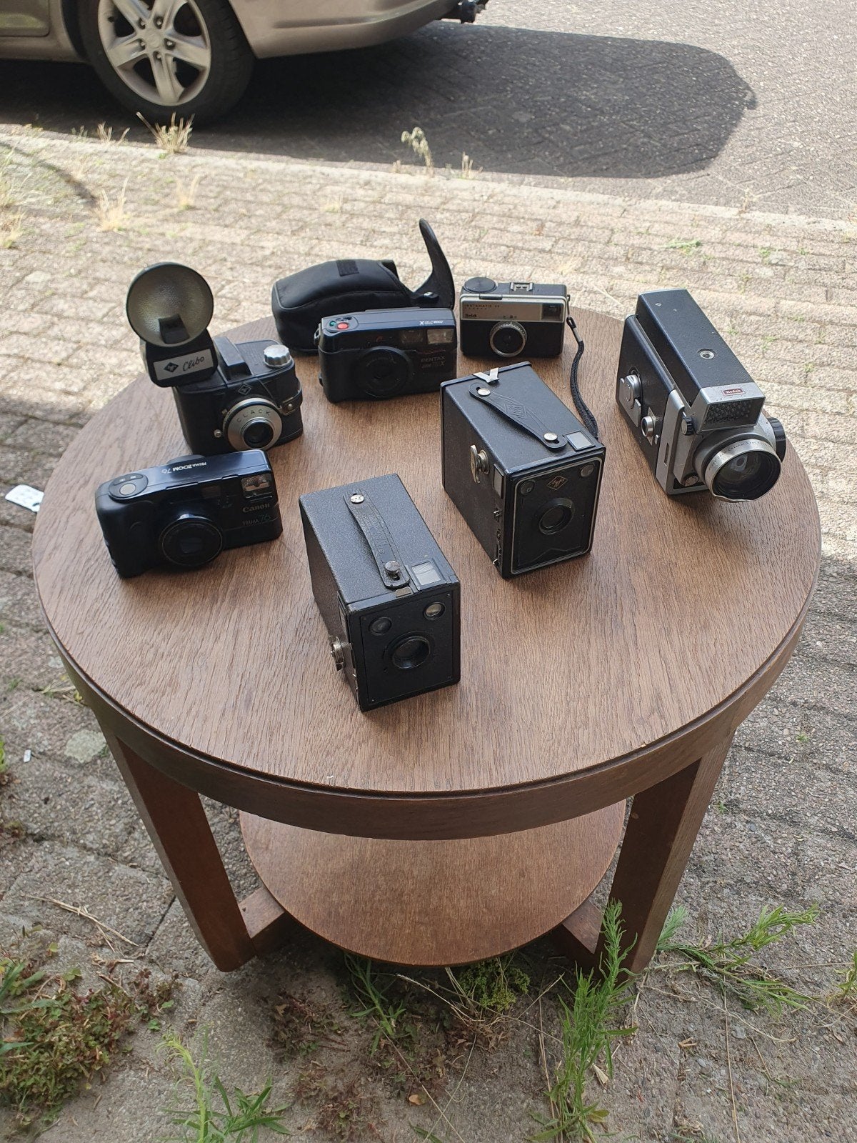 Diverse collectie vintage camera's - Agfa, Kodak, Pentax, Ophalen, Gebruikt, Compact, Overige Merken