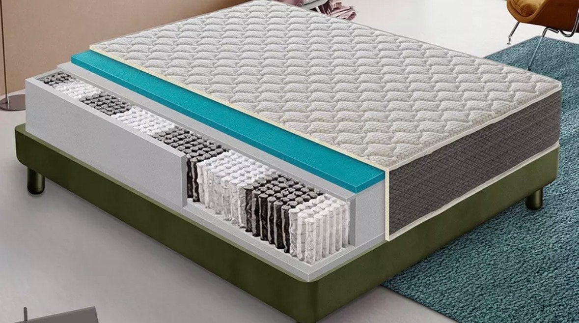 OP=OP | Pocketvering & Traagschuim Matras 30 cm |, Ophalen, Overige maten, Matras, Overige maten