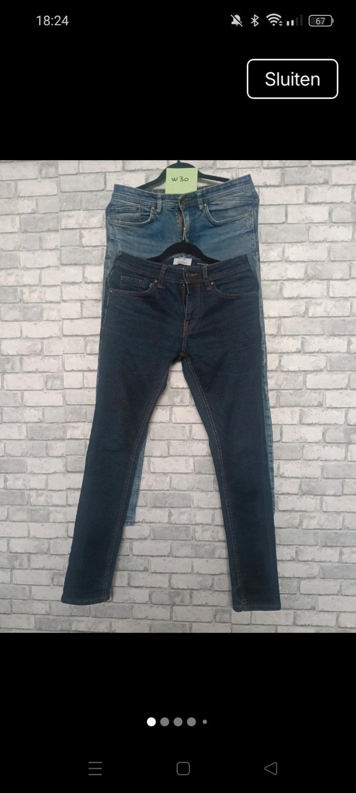 2 broeken Springfield & Bershka W30, Springfield, Bershka, Blauw, Ophalen of Verzenden, W30 - W32 (confectie 38/40)