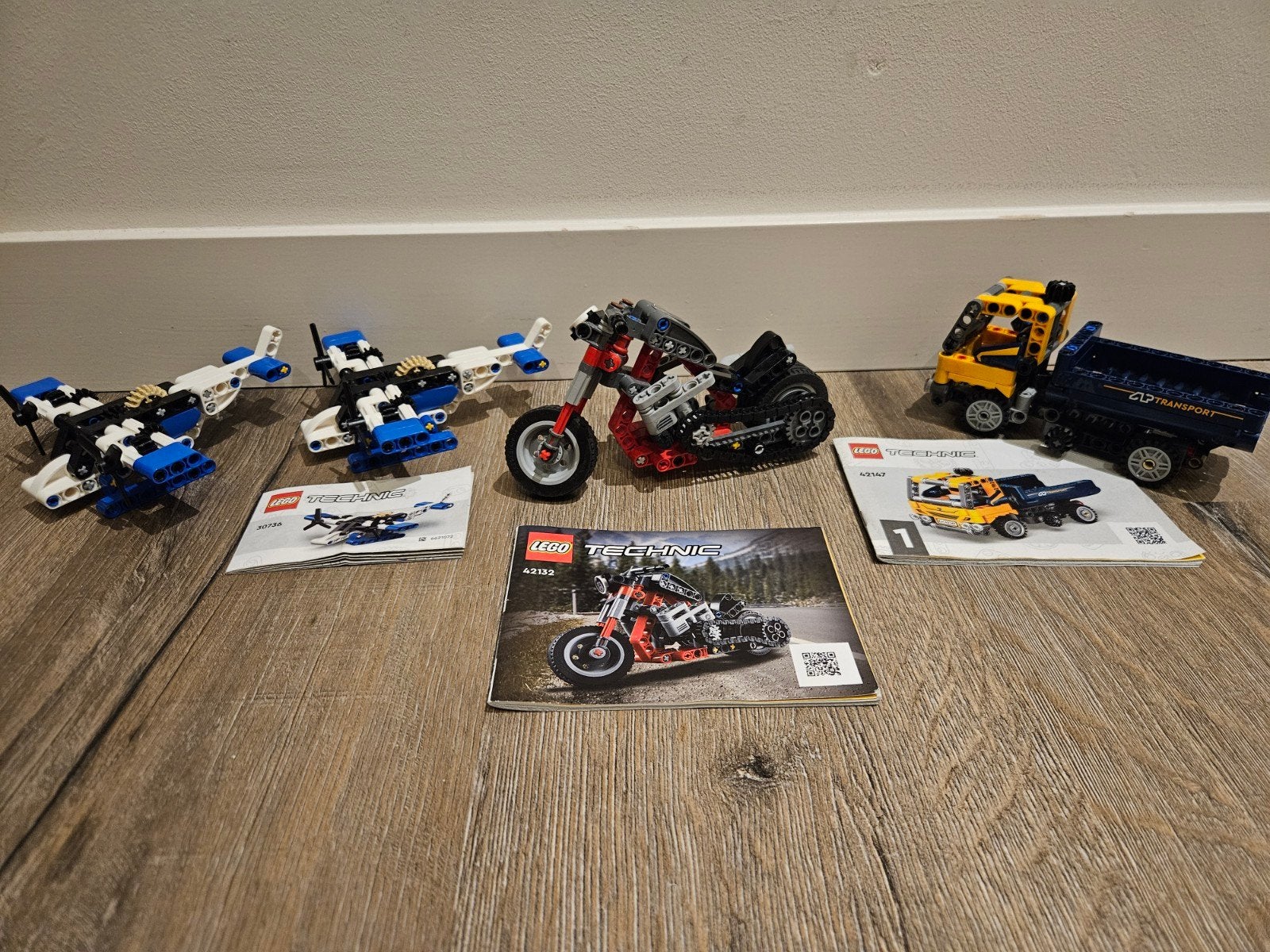 Lego Technic set: 2x 30736, 42132, 42147 met handleidingen, Ophalen of Verzenden, Zo goed als nieuw