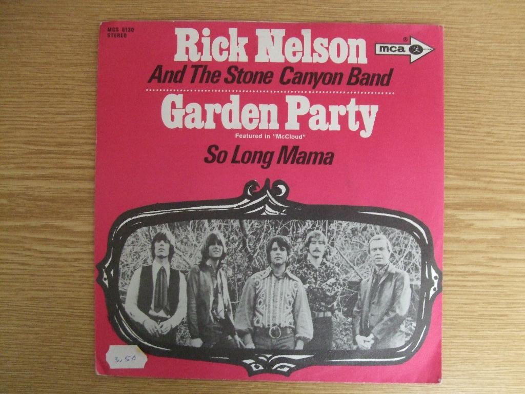 RICK NELSON     GARDEN PARTY / SO LONG MAMA, 7 inch, Single, Ophalen of Verzenden, Pop