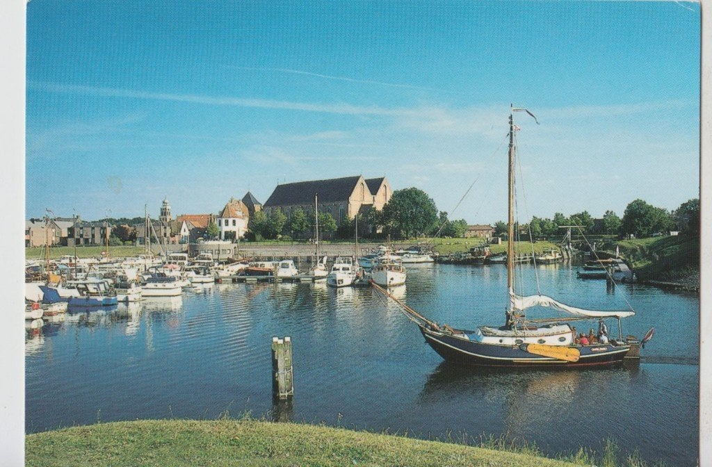 Vollenhove Haven  Gelopen 1998 Boot Platboden, Verzenden, 1980 tot heden, Gelopen, Overijssel