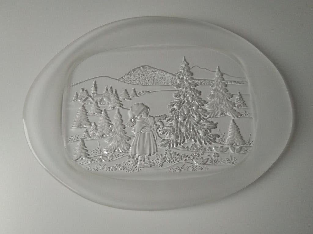 Walther glas grote serveerschaal kerst, Ophalen of Verzenden