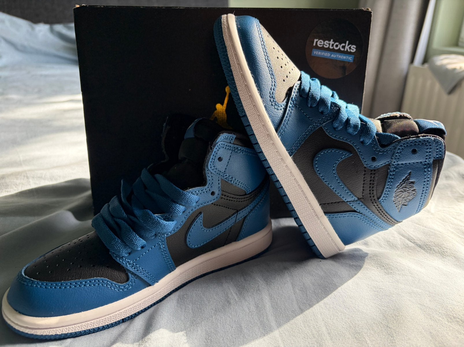 Air Jordan 1 Retro High OG PS Dark Marina Blue (PS), Jongen of Meisje, Schoenen, Nieuw, Ophalen of Verzenden