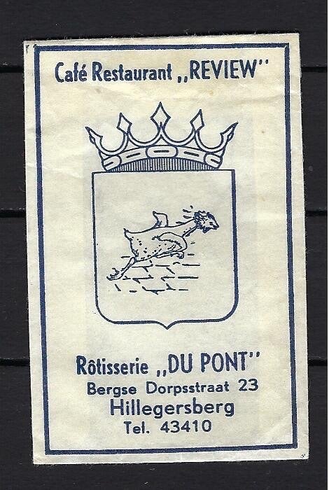 223 Hillergersberg cafe rest REVIEW, Ophalen of Verzenden, Nederland