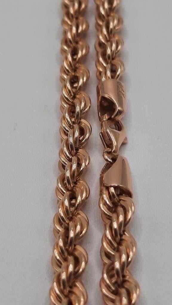 gouden rope ketting 14kt, Www.bredajuwelier.nl, Nieuw, Ophalen of Verzenden, Www.bredajuwelier.nl