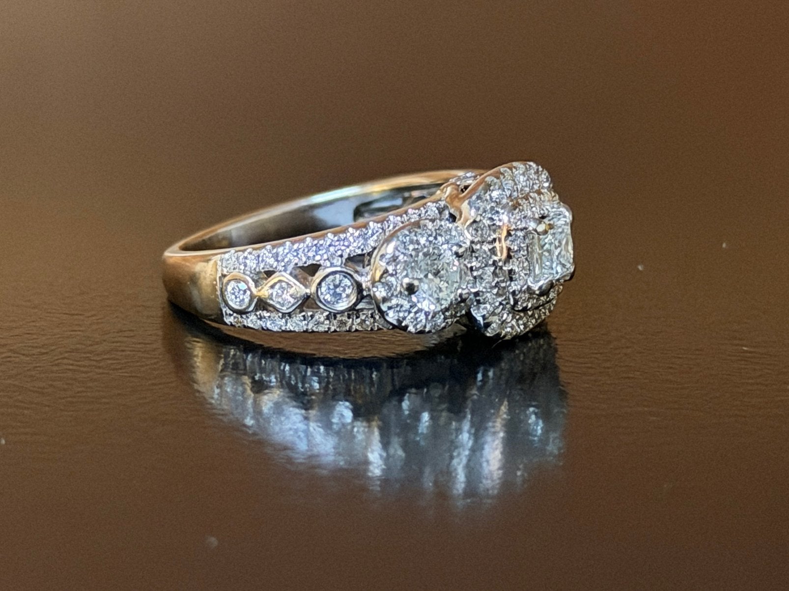 Gouden ring met 1.25ct aan fonkelende natuurlijke diamanten!, Sieraden, Tassen en Uiterlijk, Nieuw, Ophalen of Verzenden, Kleiner dan 17