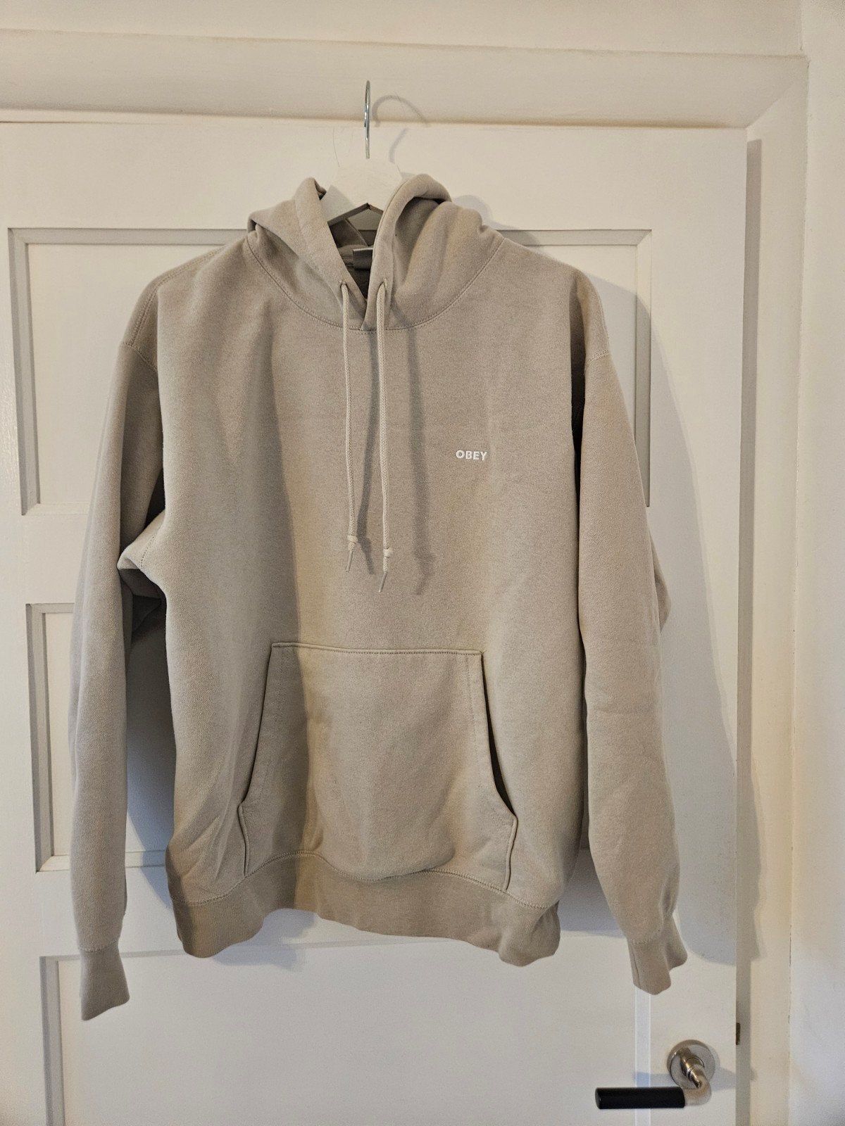 Obey hoodie maat S beige, Obey, Verzenden, Beige, Gedragen