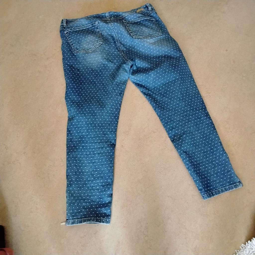 Angels  jeans met stipjes en enkel ritssluiting  - 44., Blauw, Ophalen of Verzenden, Angels, W33 - W36 (confectie 42/44)