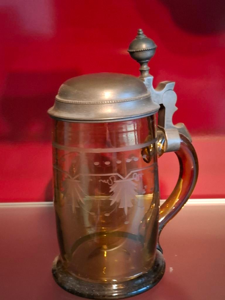Antieke mondgeblazen bierpul, Ophalen of Verzenden