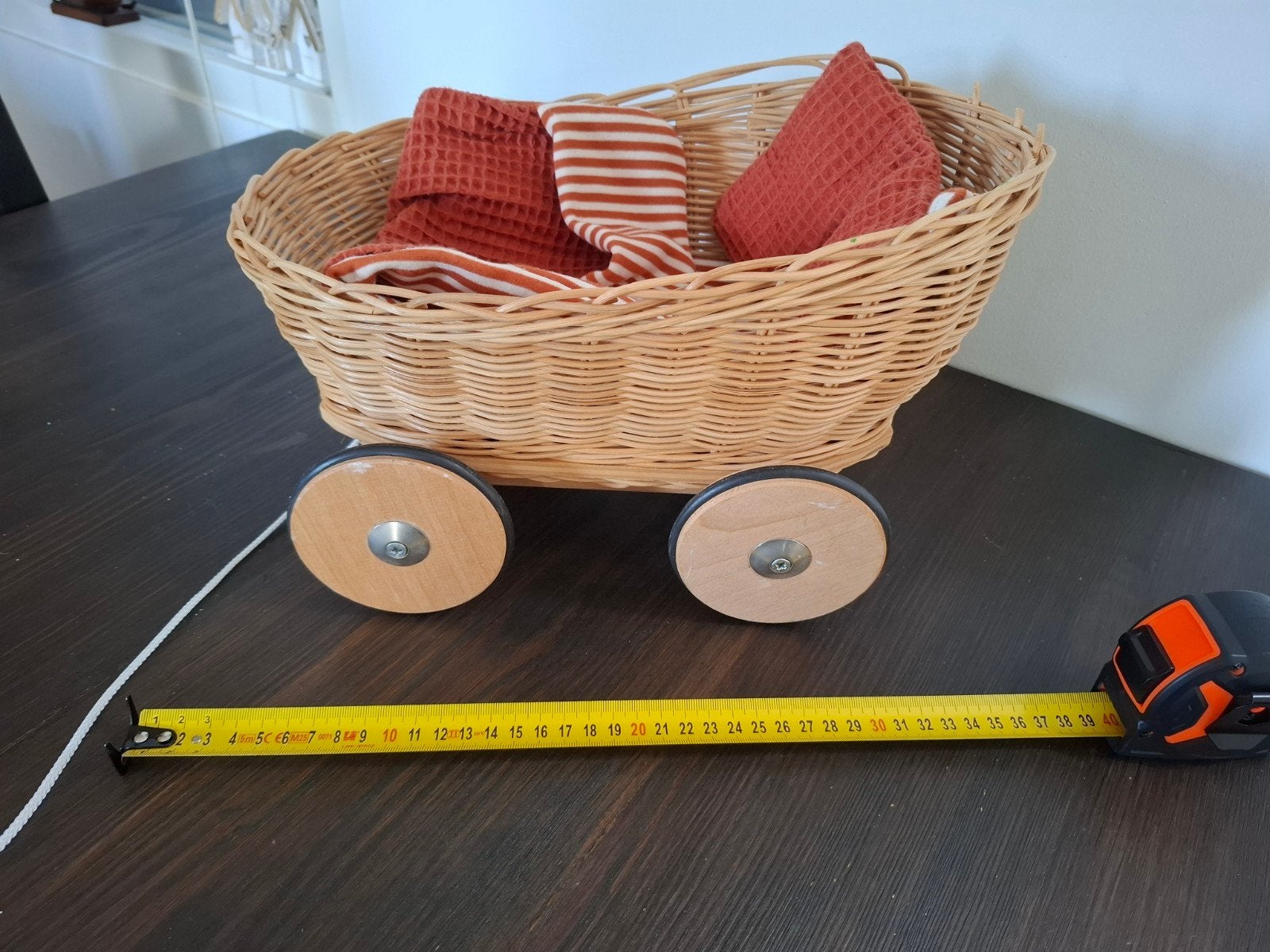 Rotan poppenwagen met houten wielen, Ophalen, Gebruikt, Overige typen
