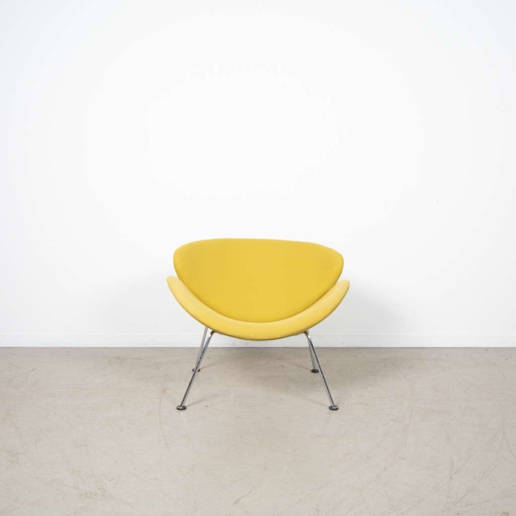 1x Artifort Orange Slice Fauteuil Geel Stof, Niet ingevuld, Minder dan 75 cm, Niet ingevuld, Ophalen of Verzenden