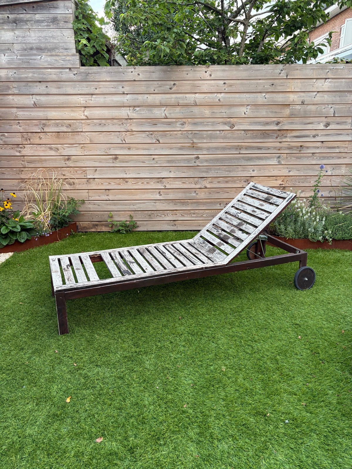 Houten ligstoel IKEA Applaro, Tuin en Terras, Ligbedden, Ophalen, Gebruikt, Hout, Verstelbaar