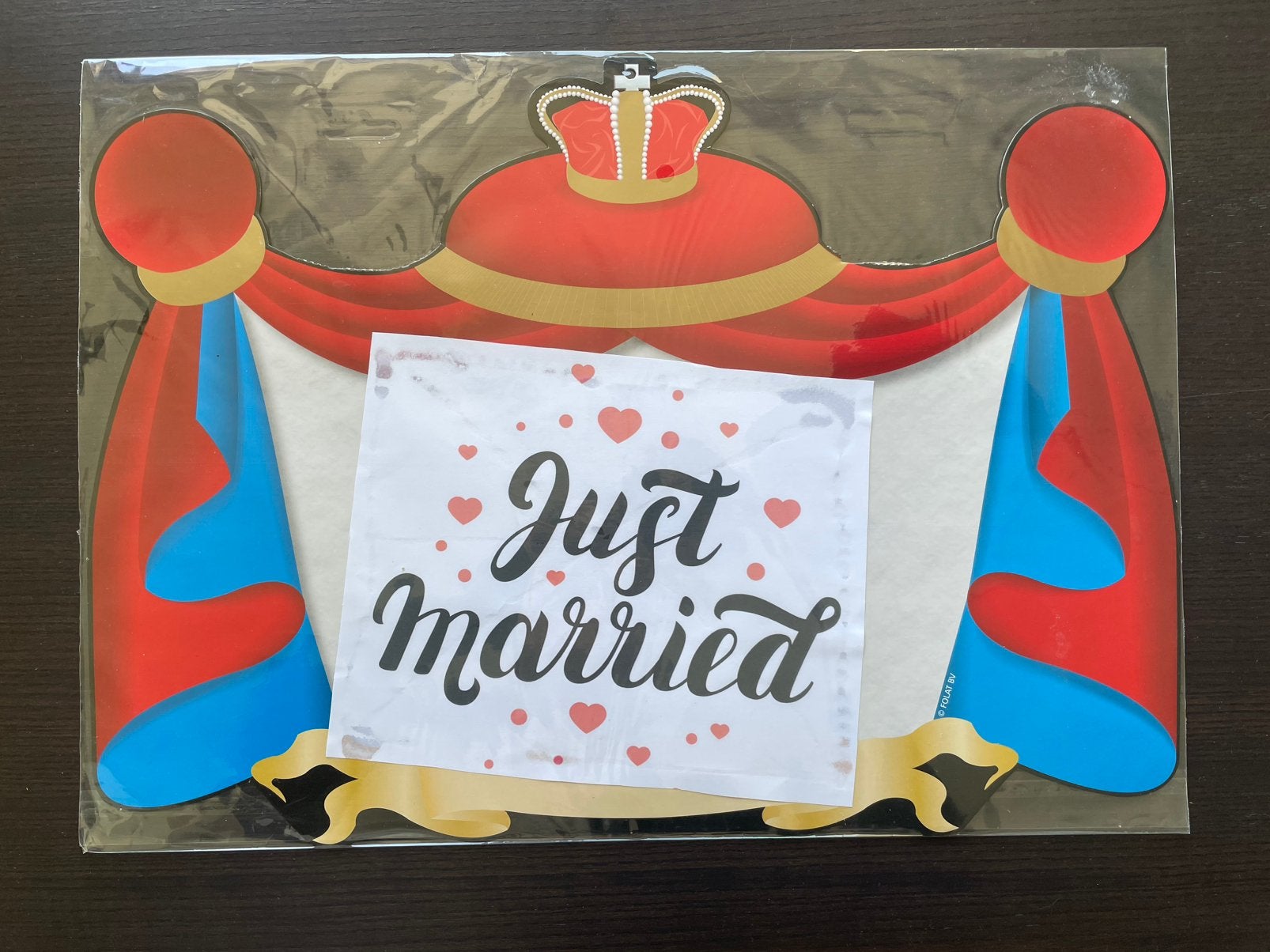 Feestartikel - huwelijk versiering - just married, Ophalen of Verzenden, Zo goed als nieuw, Feestartikel, Geboorte of Huwelijk
