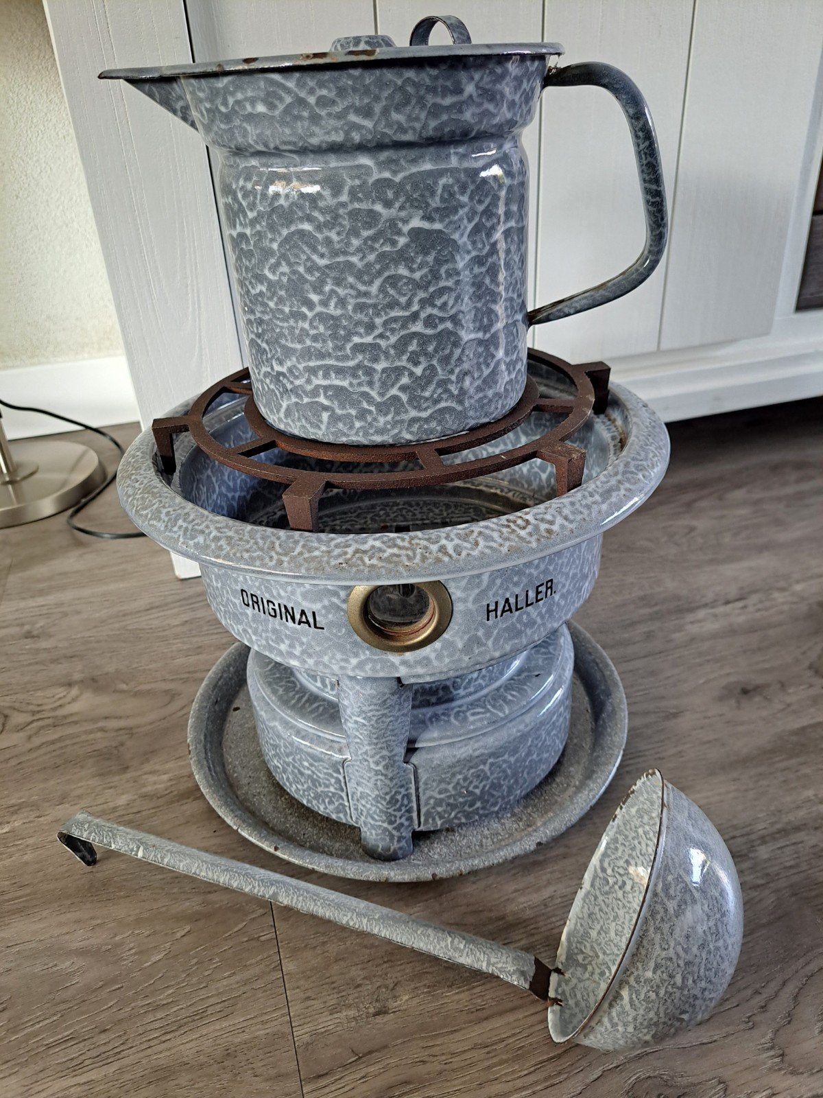 Fraai vintage emaille Original Haller petroleumstel | kookto, Antiek en Kunst, Ophalen of Verzenden