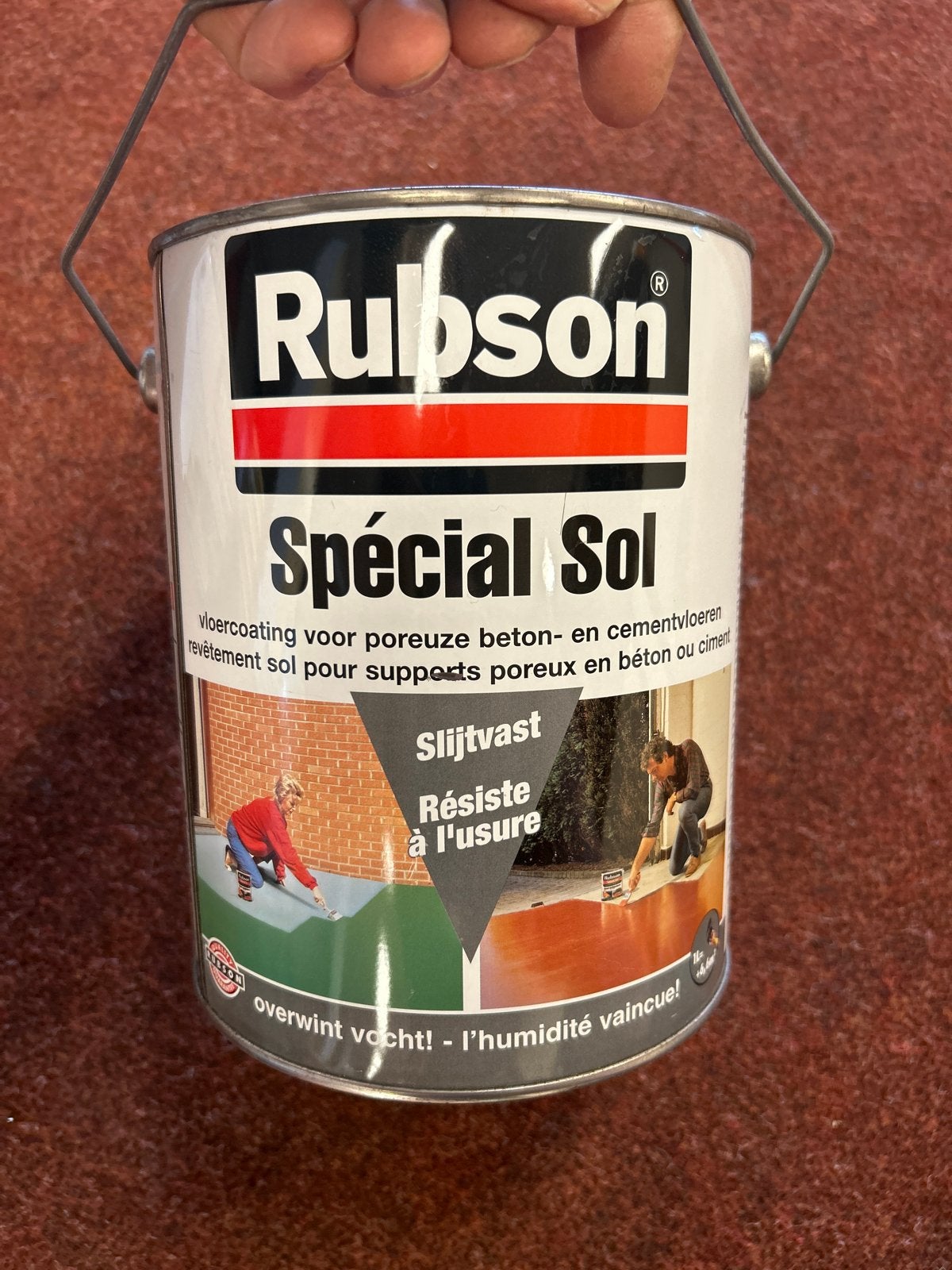 Rubson Special Sol Betonverf - Rood 4L, Doe-het-zelf en Verbouw, Nieuw, Ophalen of Verzenden, Verf, Minder dan 5 liter