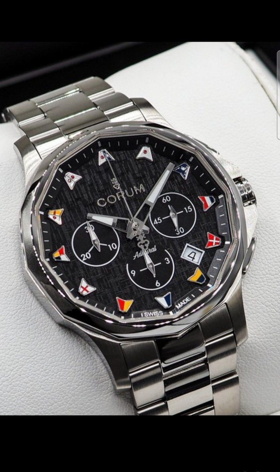 CORUM Admiral 42mm Chrono Automatic-Full Set-Ongebruikt, Ophalen of Verzenden, Nieuw, Overige materialen, Overige merken