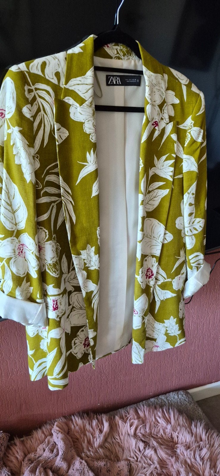 blazer Zara L, Kleding | Dames, Maat 42/44 (L), Ophalen of Verzenden, Zo goed als nieuw, Groen
