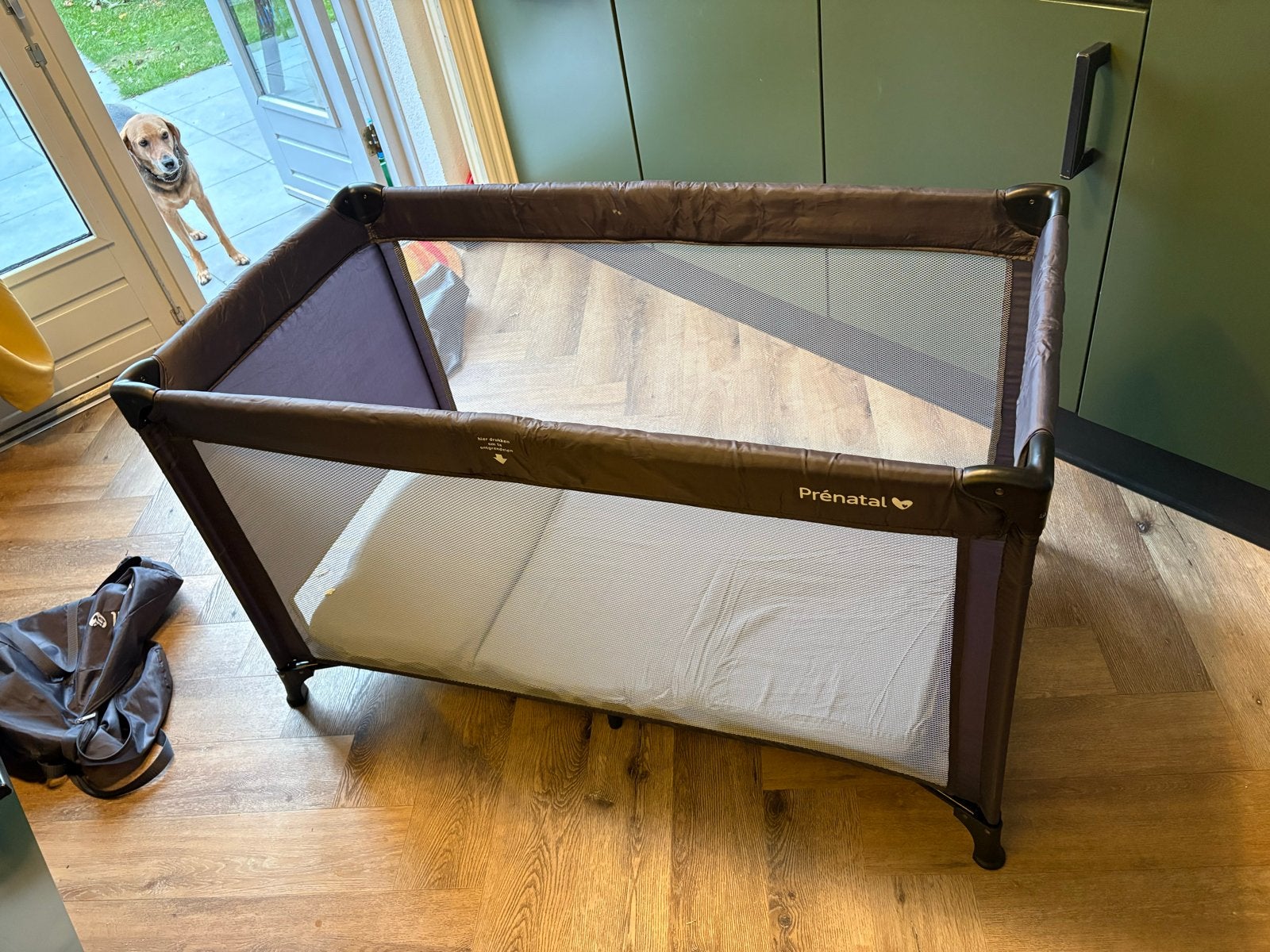 Prénatal camping bed pack n play travel crib, Ophalen, Gebruikt, Minder dan 140 cm, Matras