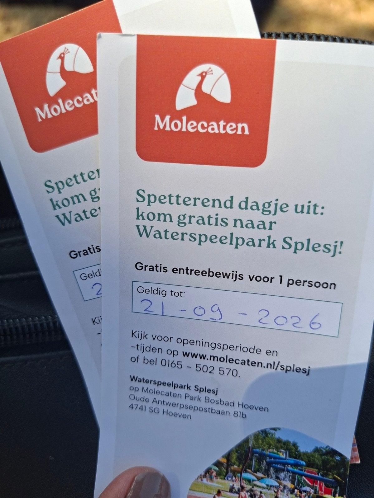 2 entree kaartjes Spesj Hoeven, Tickets en Kaartjes, Twee personen, Ticket of Toegangskaart