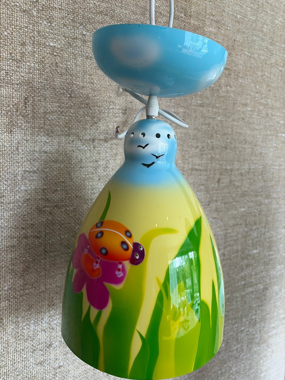 Pylones kinderlamp - vrolijke hanglamp voor kinderkamer, Ophalen of Verzenden, Gebruikt, Metaal, E27 (groot)