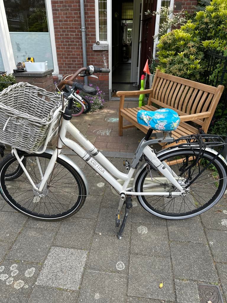 Cortina Crush Damesfiets 7 versn met Mand en Nieuwe Voorband, Versnellingen, 56 cm of meer, Zo goed als nieuw, Ophalen