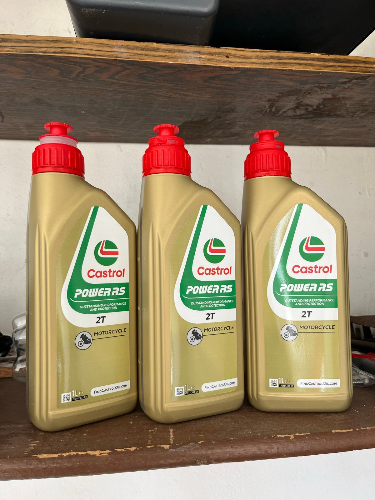 3 volle flessen Castrol Power RS 2Takt olie, Motoren, Ophalen of Verzenden, O, O, O