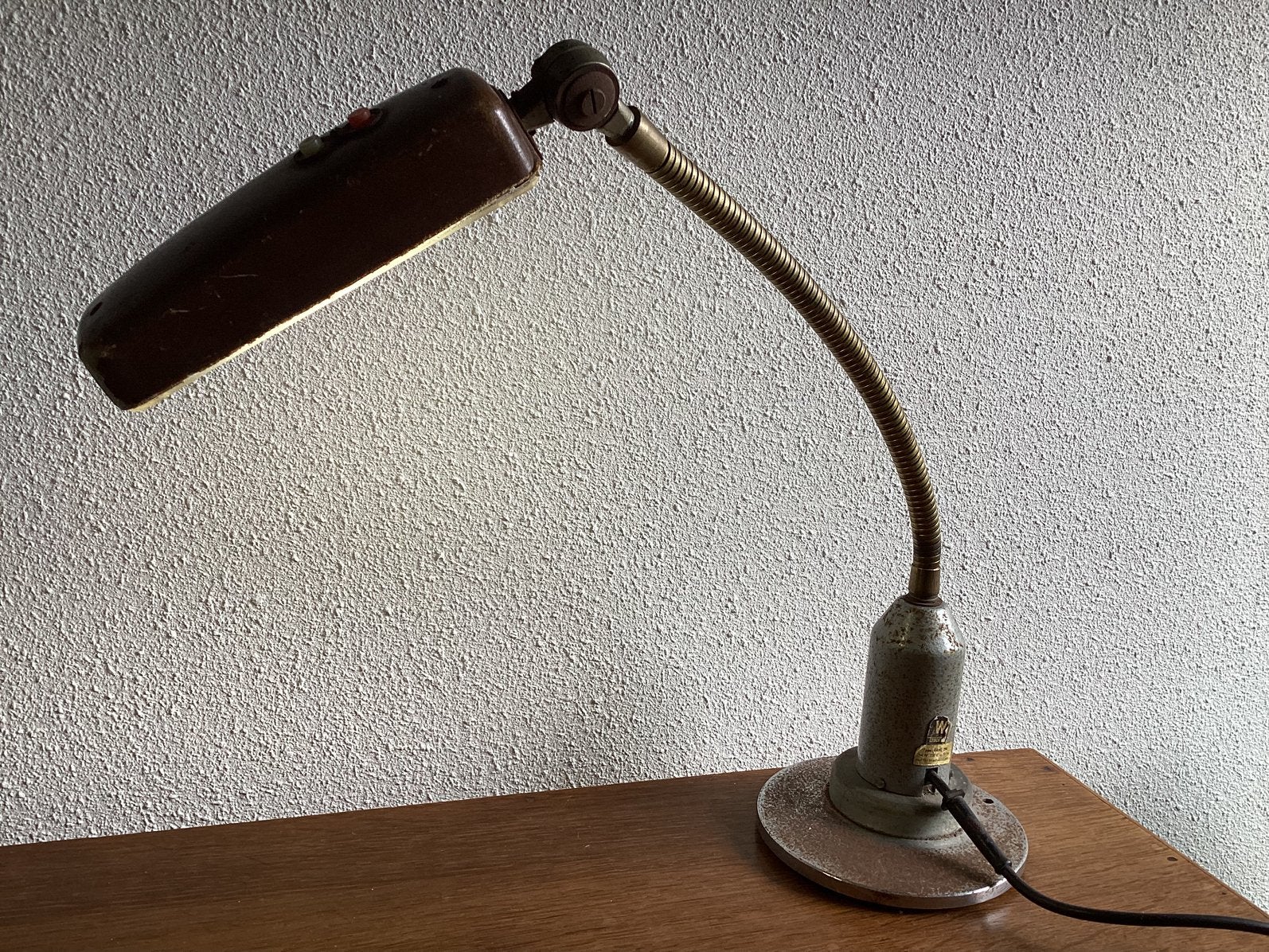 Vintage industriële lamp jaren 50/60, Antiek en Kunst, Ophalen of Verzenden