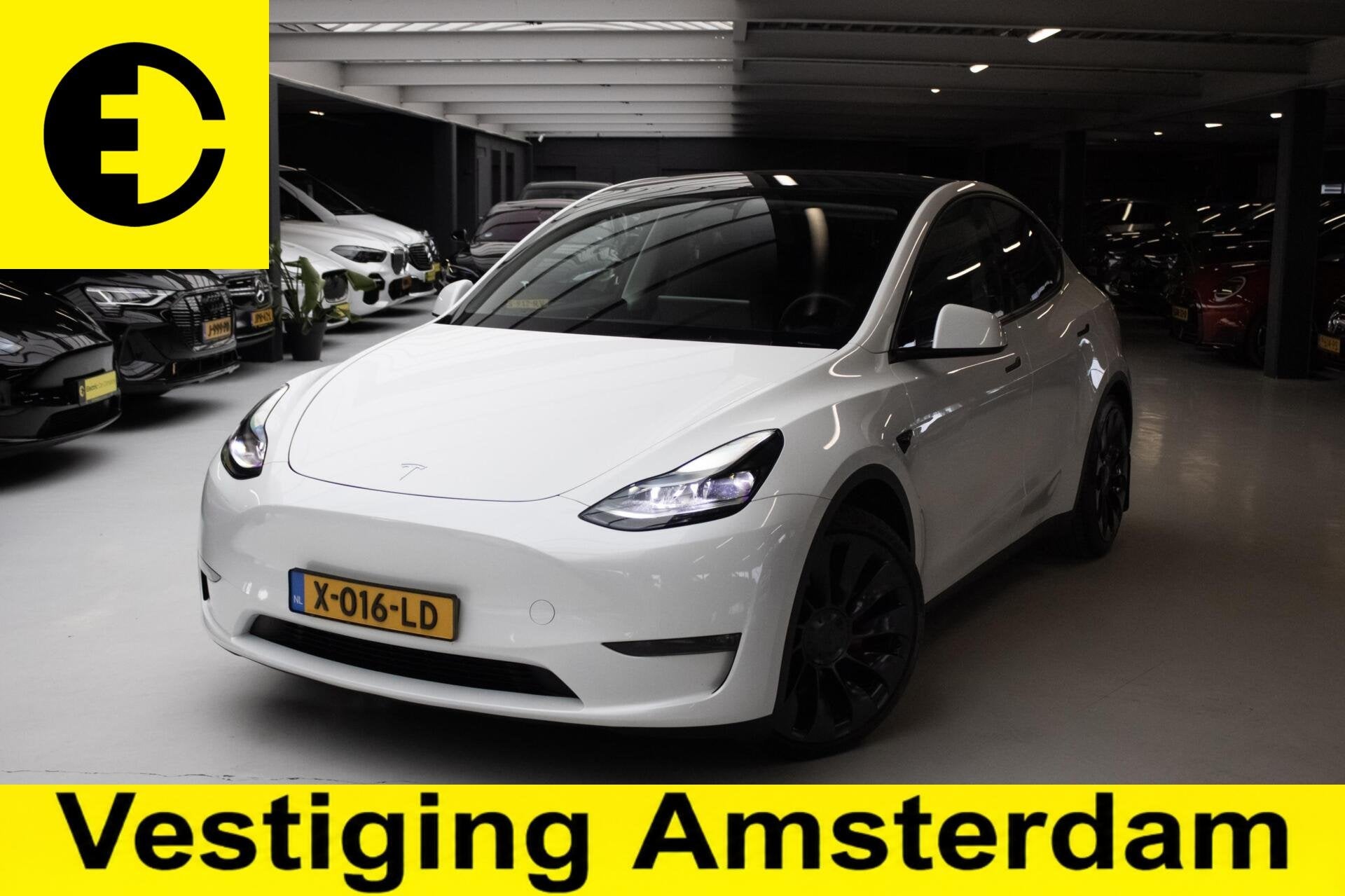 Tesla Model Y Performance AWD 75 kWh | SoH 91,8% | Free Supe, Auto's, Gebruikt, 462 pk, 1972 kg, Wit