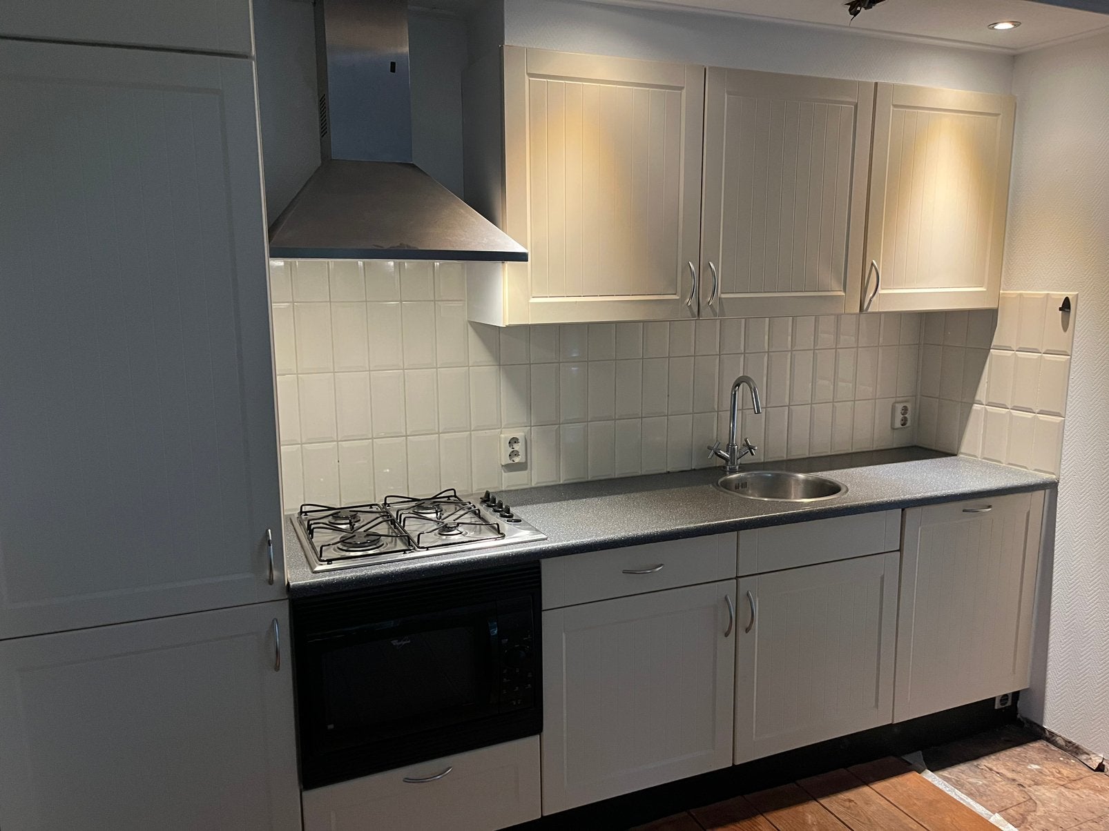 Keuken 3 meter breed incl alle apparatuur moet weg!, Ophalen, Gebruikt, Kunststof, Enkelwandige keuken