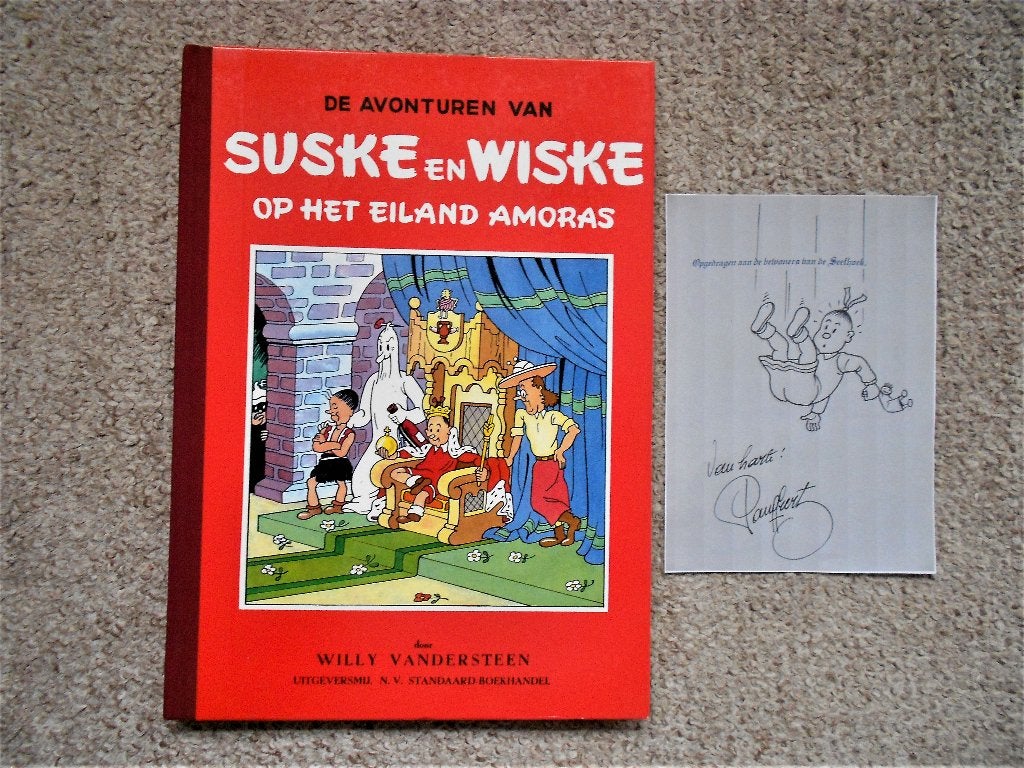 Suske en Wiske – Op het eiland Amoras – Dirk Vermeirre 1985, Boeken, Stripboeken, Eén stripboek, Nieuw, Ophalen of Verzenden, Willy Vandersteen / Paul Geerts