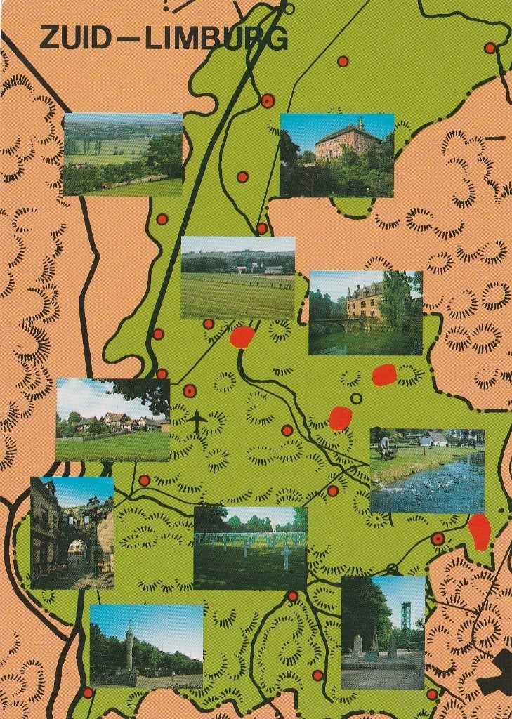 ZUID LINBURG Landkaart, Verzamelen, Verzenden, 1980 tot heden, Gelopen, Limburg