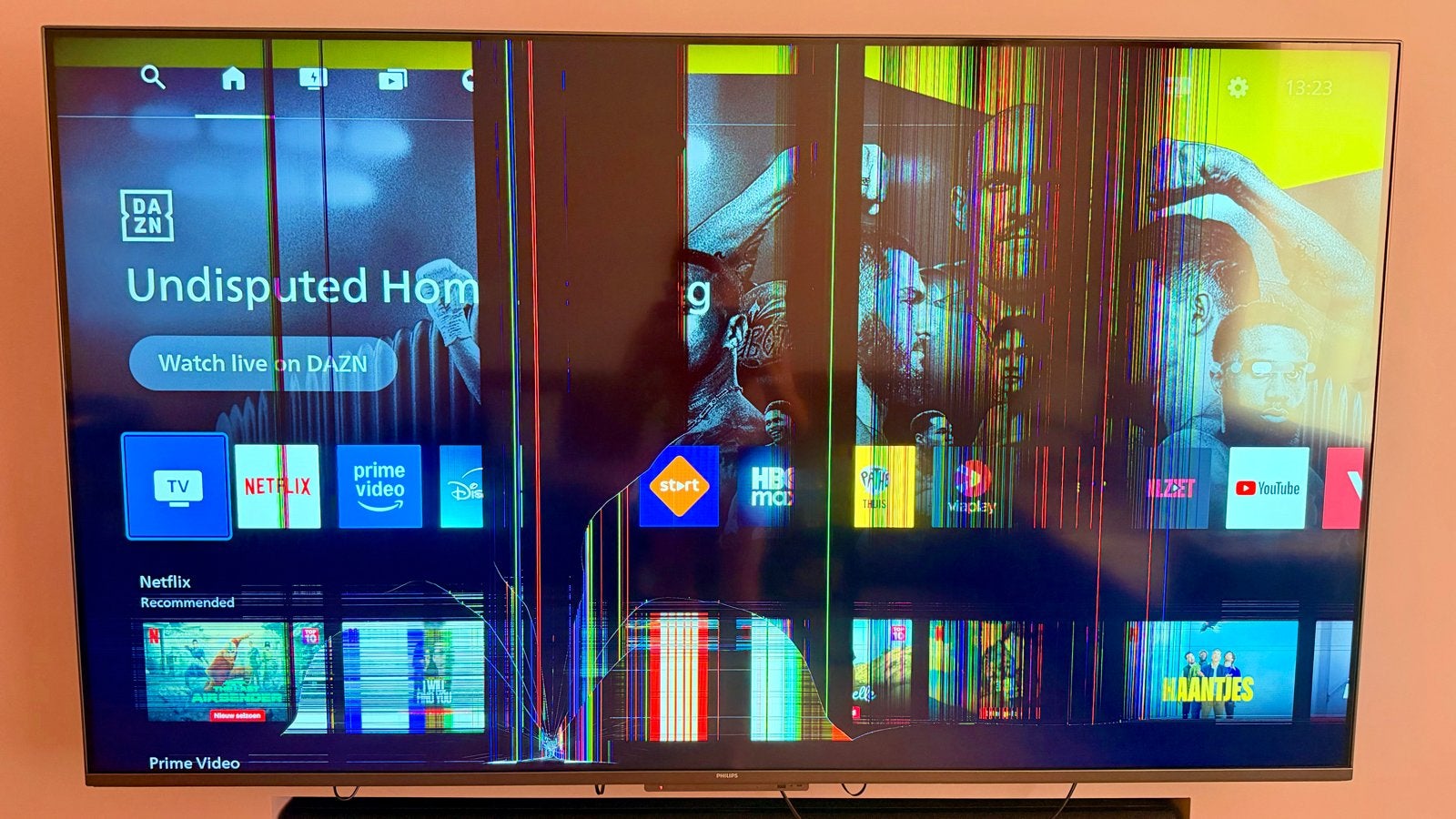 Philips 65PUS8108/12 65" 4K LED Ambilight TV Defect Scherm, QLED, 120 Hz, Ophalen of Verzenden, Samsung