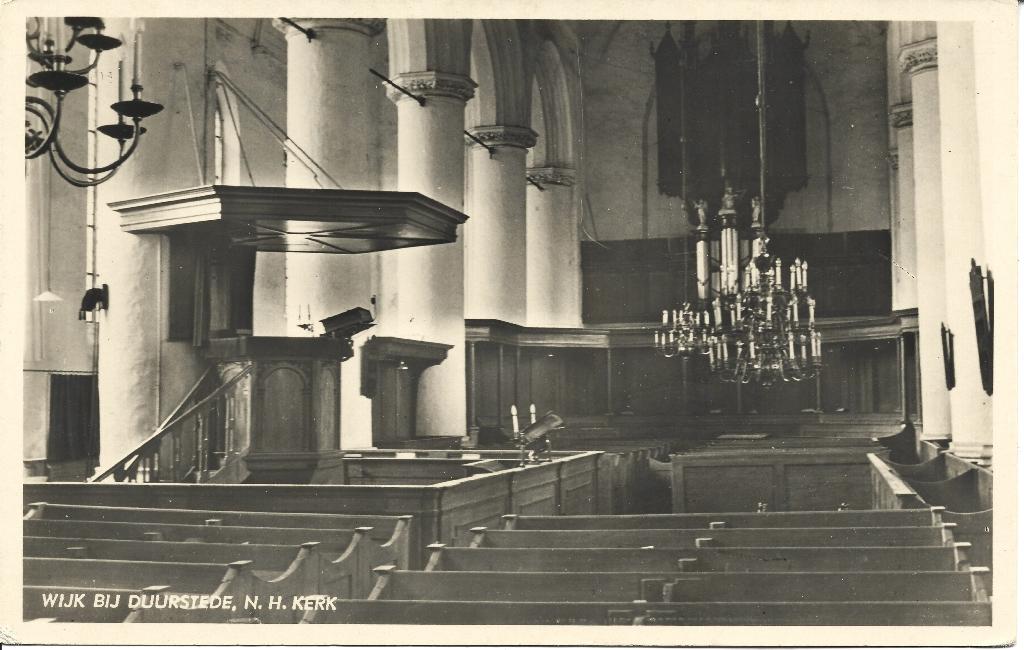 Wijk bij Duurstede Ned Herv Kerk interieur orgel, Ophalen of Verzenden, 1940 tot 1960, Ongelopen, Utrecht