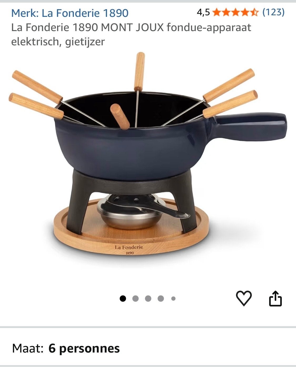 La Fonderie 1890 MONT JOUX elektrische gietijzeren fondue, Nieuw, Ophalen of Verzenden, Metaal, Overige merken