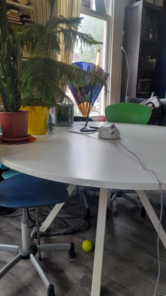 Kantor Tafel, Tuin en Terras, Tuintafels, Ophalen, Rond, Kunststof