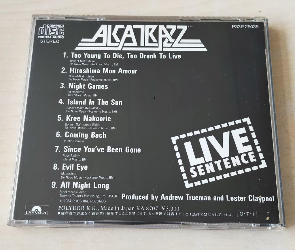 Alcatrazz - Live Sentence - No Parole From Rock 'n' Roll CD, Ophalen of Verzenden, Gebruikt