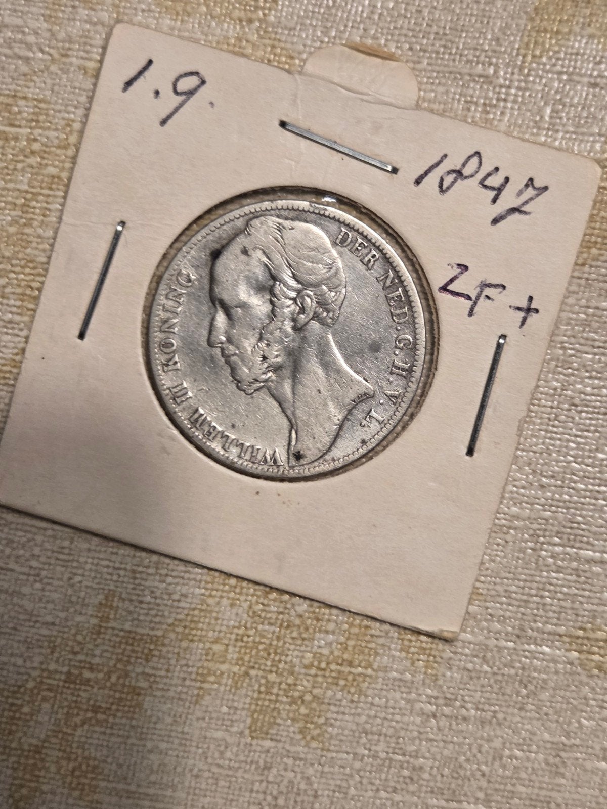 Zilveren 1 Gulden Munt Willem II 1847, Postzegels en Munten, Munten | Nederland, 1 gulden, Zilver, Ophalen of Verzenden, Losse munt