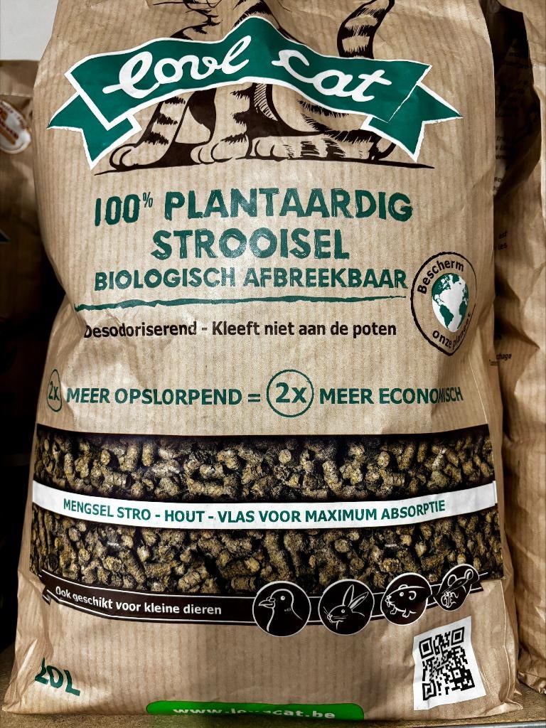 Strooisel/ Kattenbakvulling plantaardig -MOET WEG (7 zakken), Dieren en Toebehoren, Ophalen, Nieuw, Gesloten